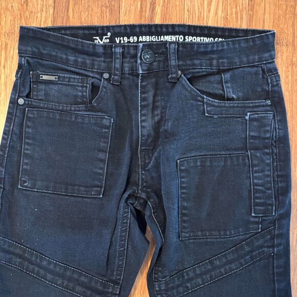 Versace V19-69 Abbigliamento Sportivo SRL Milano Italia Mens Black Jeans 28-30 - Picture 5 of 11